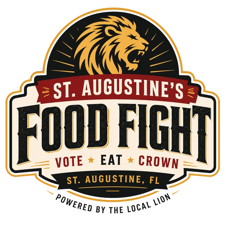 St. Augustine's Food Fight — Vote · Eat · Crown — powered by The Local Lion